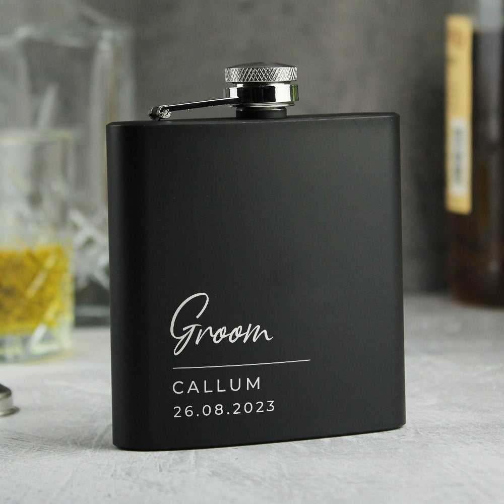 personalised gift for men hip flask son uncle brother dad hipflask fathers day christmas wedding birthday groom groomsman