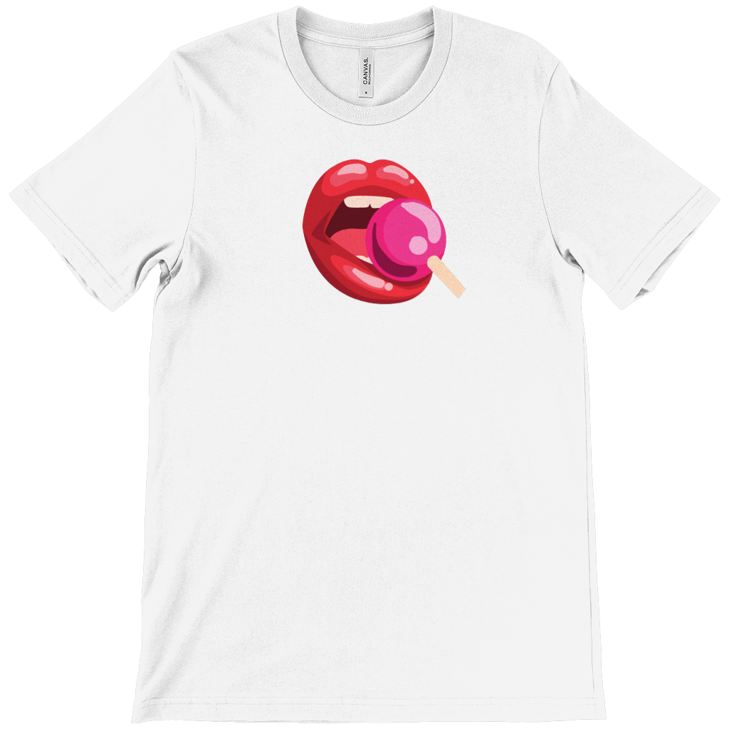 rude womans graphic t shirt tee fun funny top clothing lips lolly gift for girlfriend friend boyfriend wife girl boy 80's retro lips