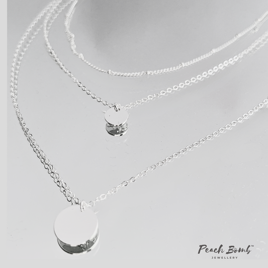 silver necklace for women layered in gift box gift for birthday anniversary friend