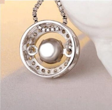 Sparkling Sterling Silver Cubic Zirconia Spinner Necklace Peach Bomb Fashion, Jewellery, Homeware & Gifts Jewellery
