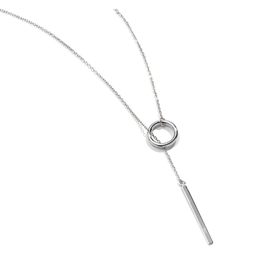 Sterling Silver Long Plunge Necklace Peach Bomb Fashion, Jewellery, Homeware & Gifts 