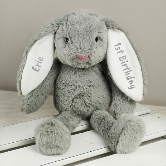Personalised Bunny Rabbit Plush Soft Toy Peach Bomb Fashion, Jewellery, Homeware & Gifts Plush