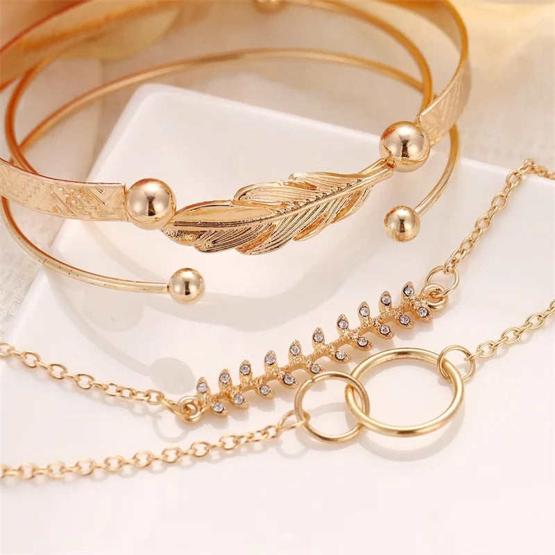 indian bangles for women jewellery gold 5 set bracelets leaf infinity gift for her birthday sister daughter mum mother auntie girlfriend