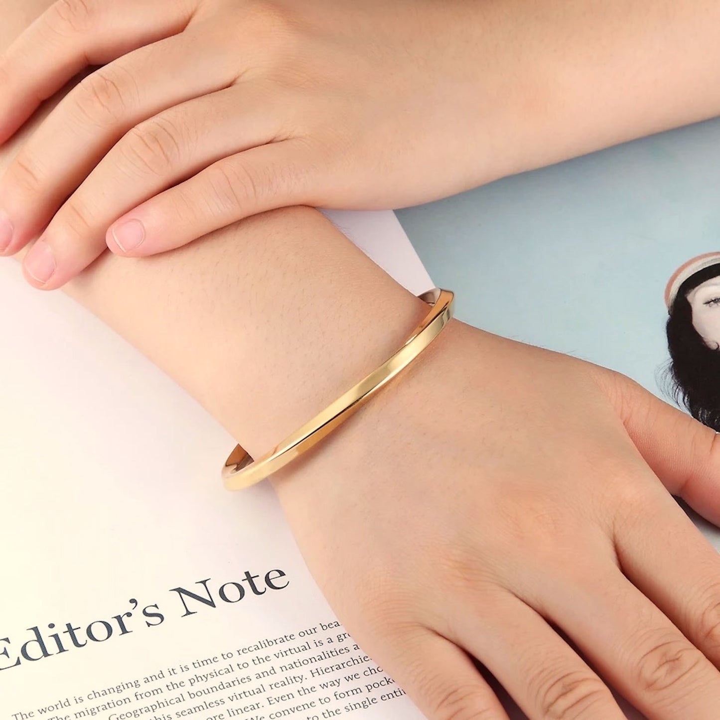 Gold Cuff Bracelet with Twist Design Peach Bomb Fashion, Jewellery, Homeware & Gifts Bracelets