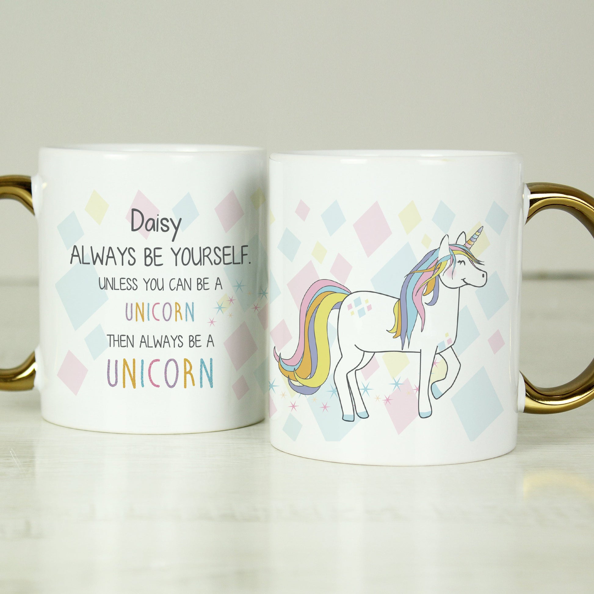 Personalised Always Be A Unicorn Mug Peach Bomb Fashion, Jewellery, Homeware & Gifts Mugs gifts for her

