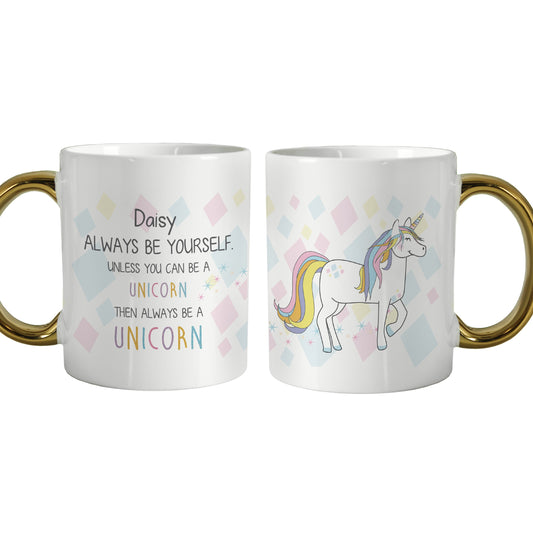 Personalised Always Be A Unicorn Mug Peach Bomb Fashion, Jewellery, Homeware & Gifts Mugs