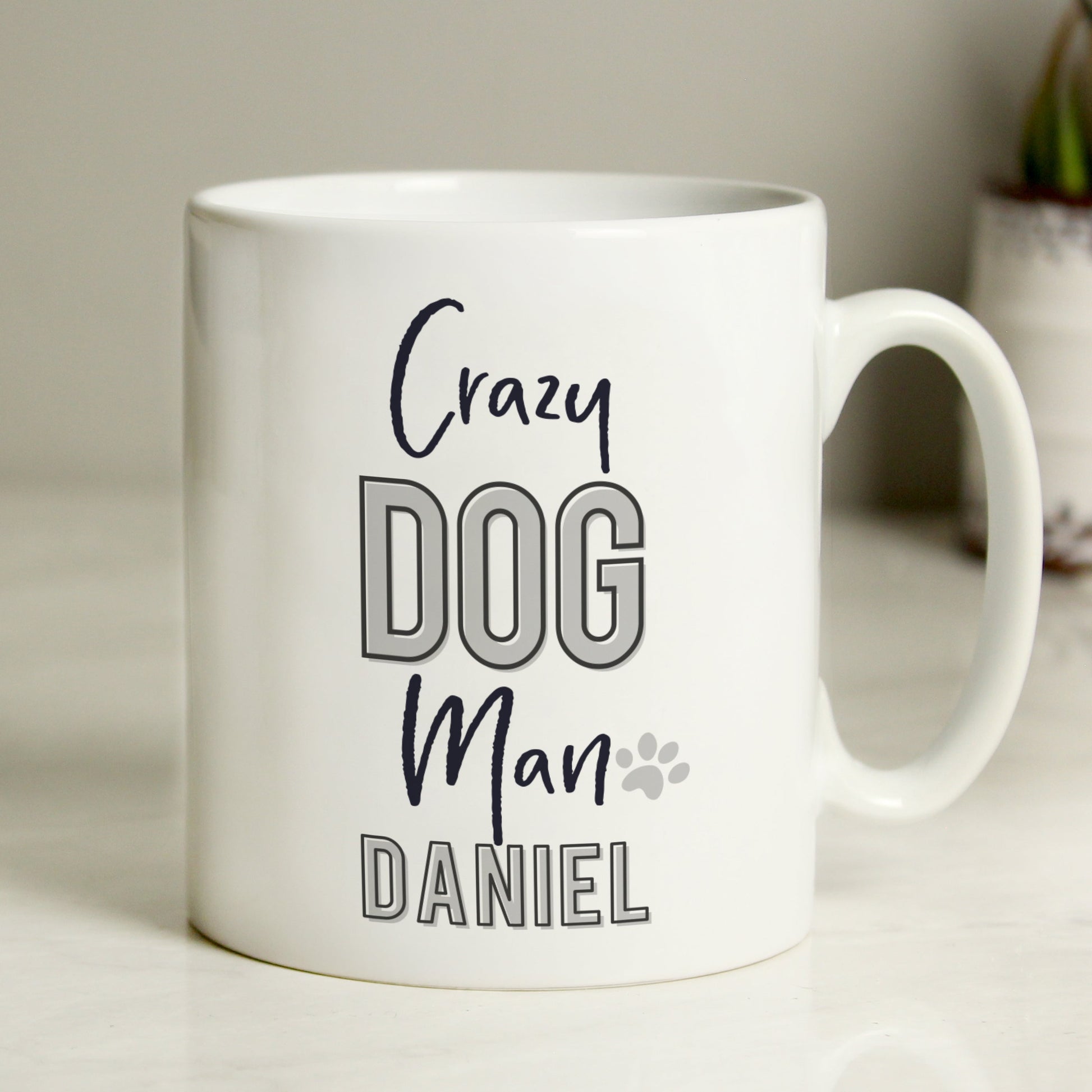 Personalised Crazy Dog Man Mug Peach Bomb Fashion, Jewellery, Homeware & Gifts Mugs