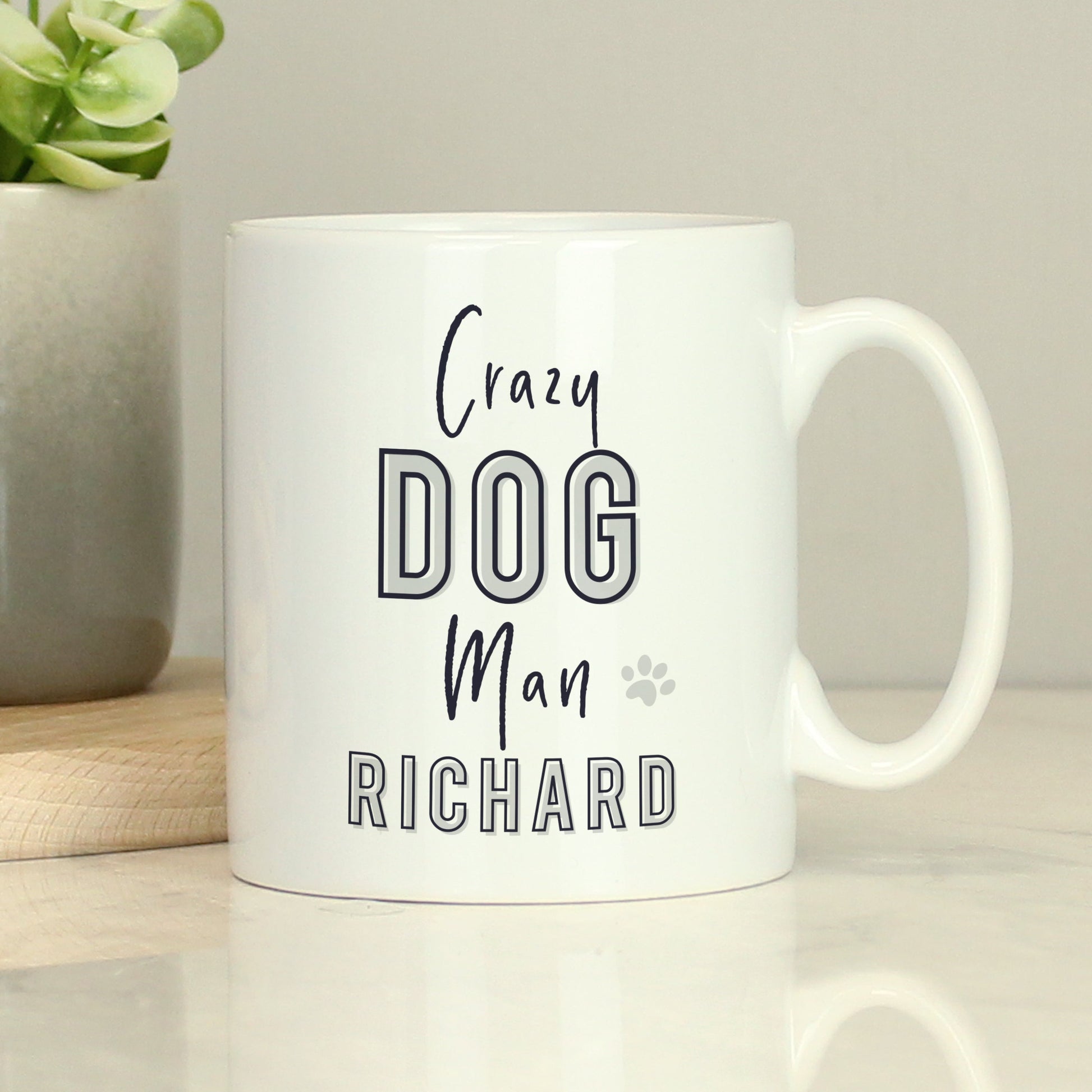 Personalised Crazy Dog Man Mug Peach Bomb Fashion, Jewellery, Homeware & Gifts Mugs