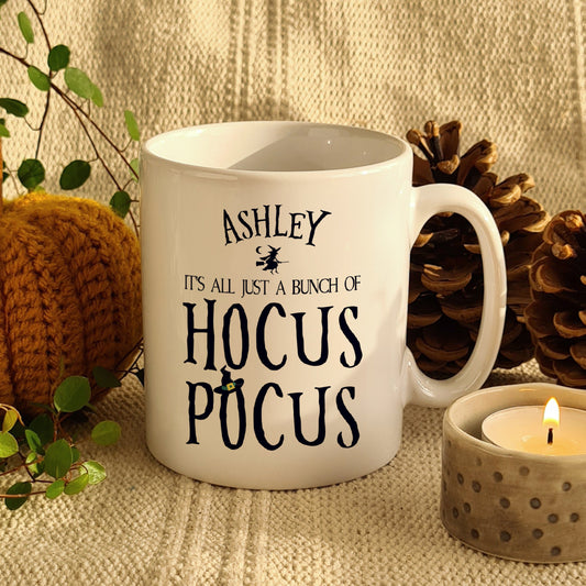 Personalised Halloween Hocus Pocus Mug Peach Bomb Fashion, Jewellery, Homeware & Gifts Mugs