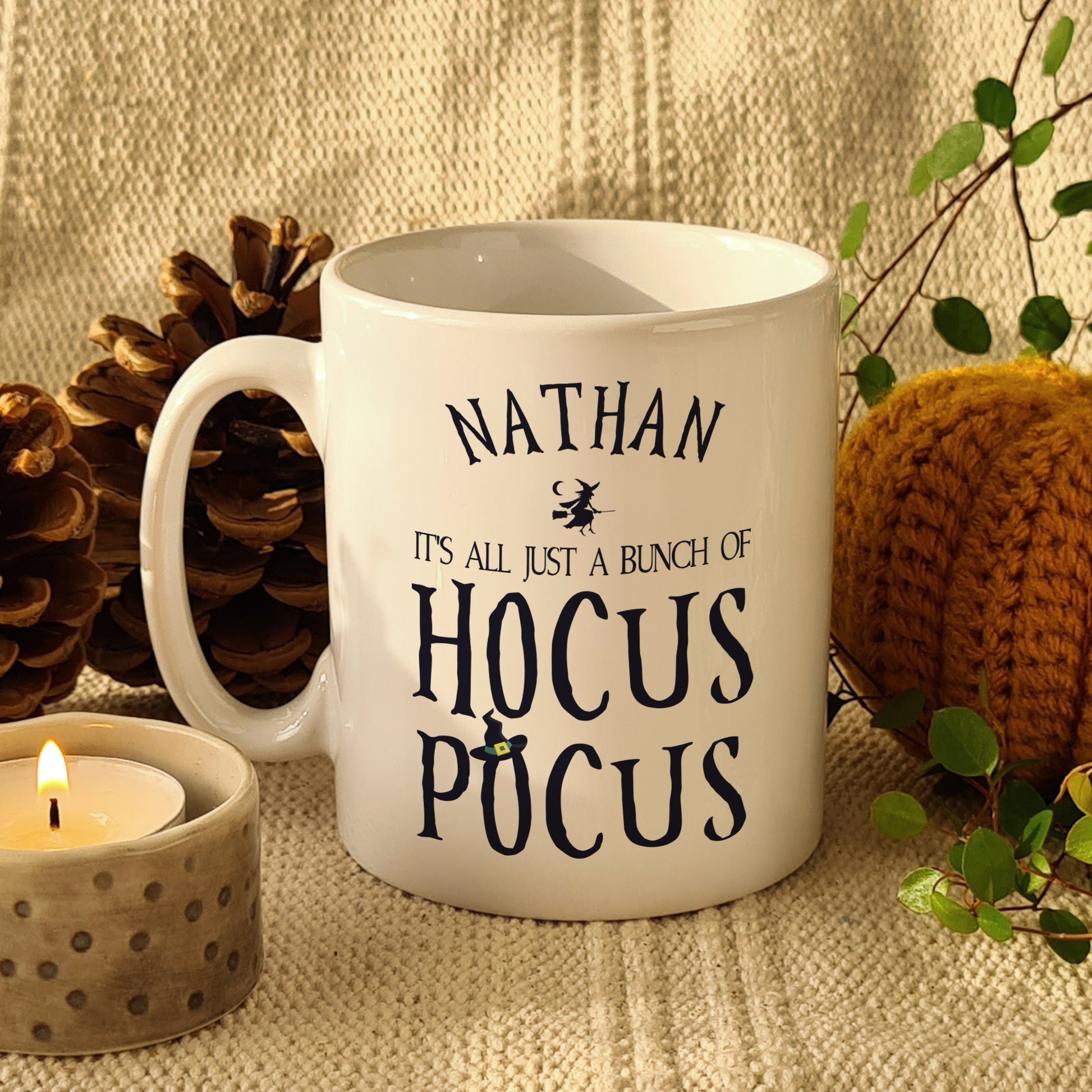 Personalised Halloween Hocus Pocus Mug Peach Bomb Fashion, Jewellery, Homeware & Gifts Mugs