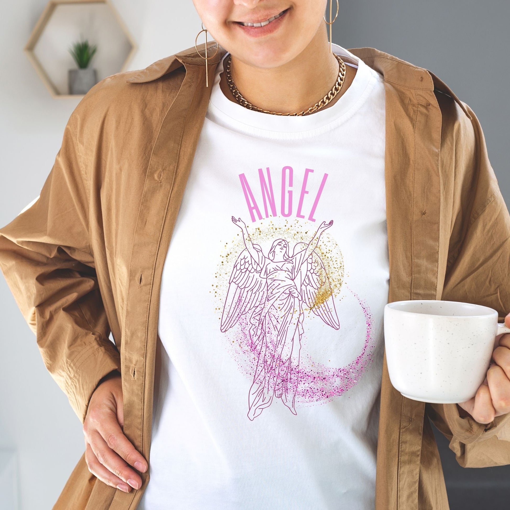 angel womans graphic t shirt tee fun funny top clothing lips lolly gift for girlfriend friend boyfriend wife girl boy 