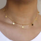 Drop 7 Star Choker Necklace with Gold Star Peach Bomb Jewellery 