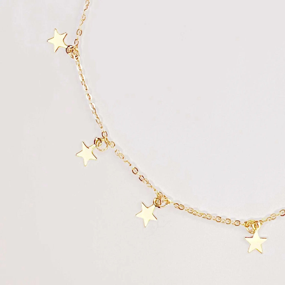 Gold Star Choker Necklace Gift for Her Peach Bomb Fashion, Jewellery, Homeware & Gifts Necklaces