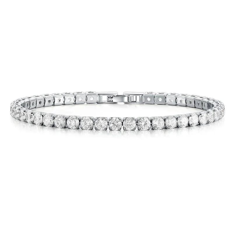 Silver Plated Tennis Bracelet in Gift Box
