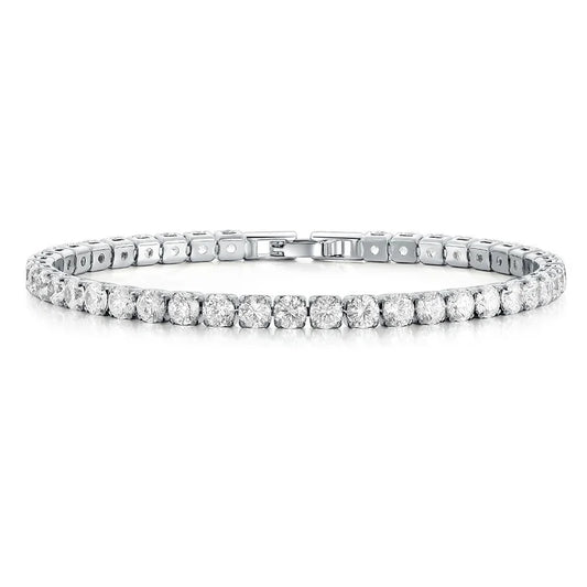 Silver Plated Tennis Bracelet in Gift Box