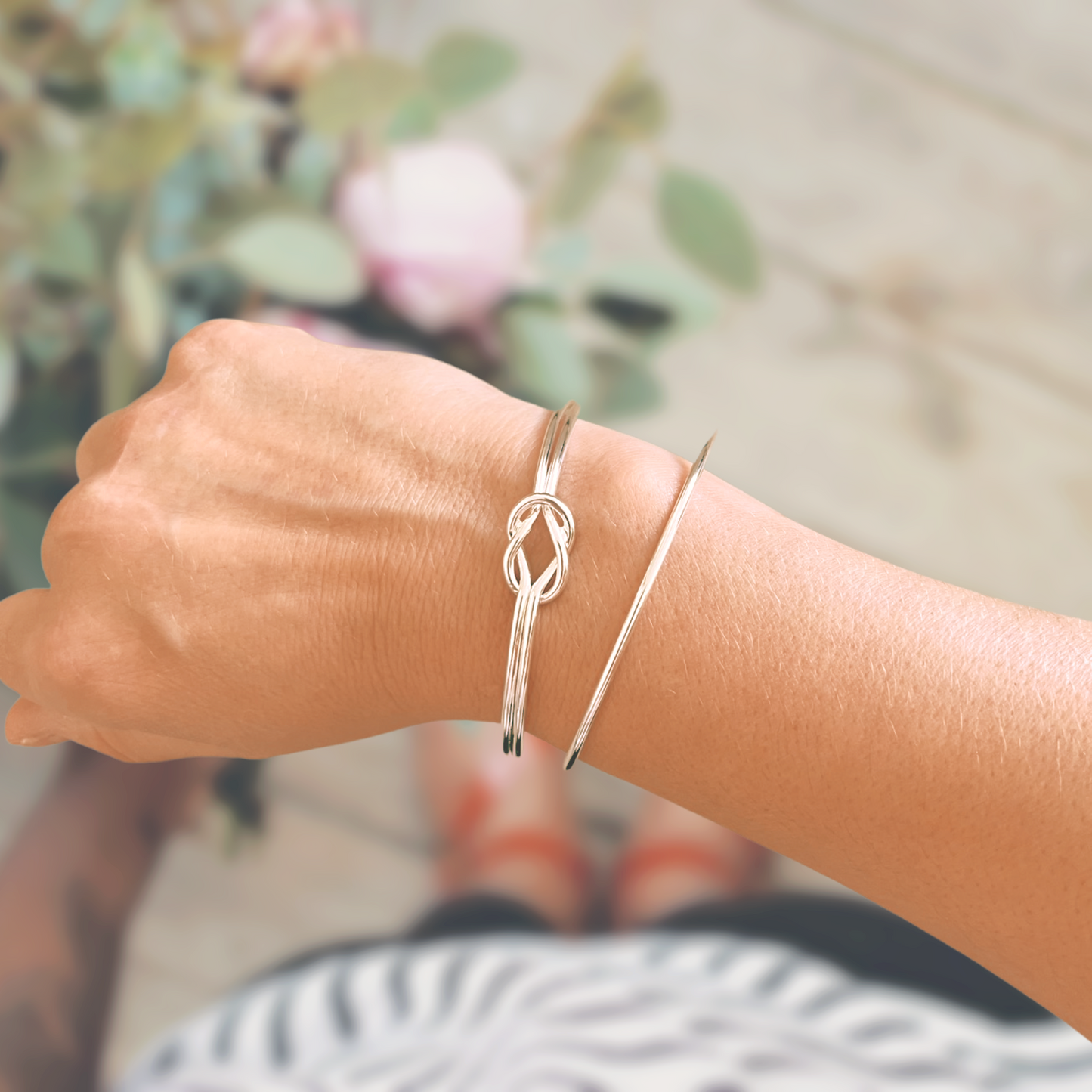 peach bomb silver bracelets for women womens gift for her