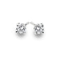 Silver Earrings for Women and Men. Sparkling Diamond Stud Style in Gift Box