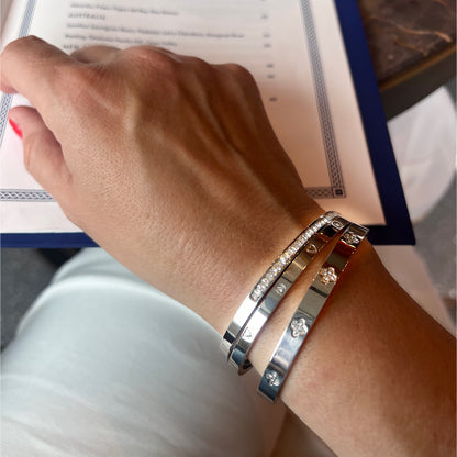 love bangle silver bracelet bangle clover cartier for women gift for her birthday sister mother mum wife jewellery 