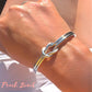 Silver Knot Infinity Bangle Bracelet