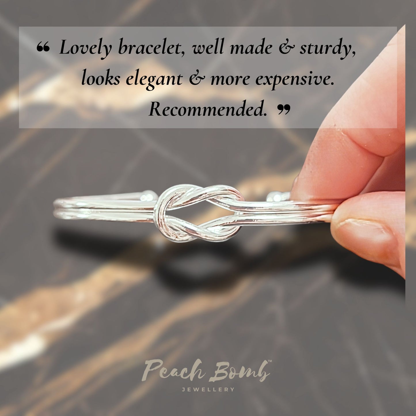 love knot bangle for women chistmas gift for wife mother mum daughter silver jewellery gift for her in gift box