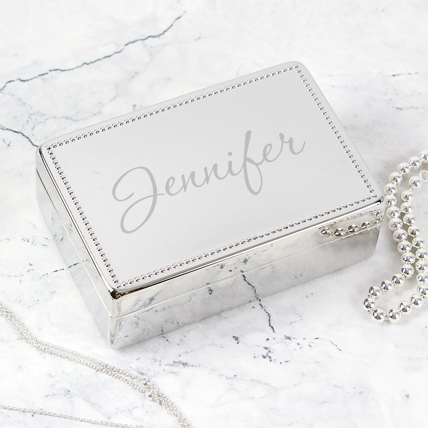 Jewellery Box with Customised Name Rectangular