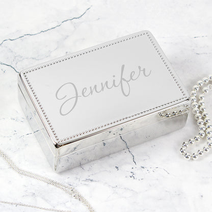 Jewellery Box with Customised Name Rectangular