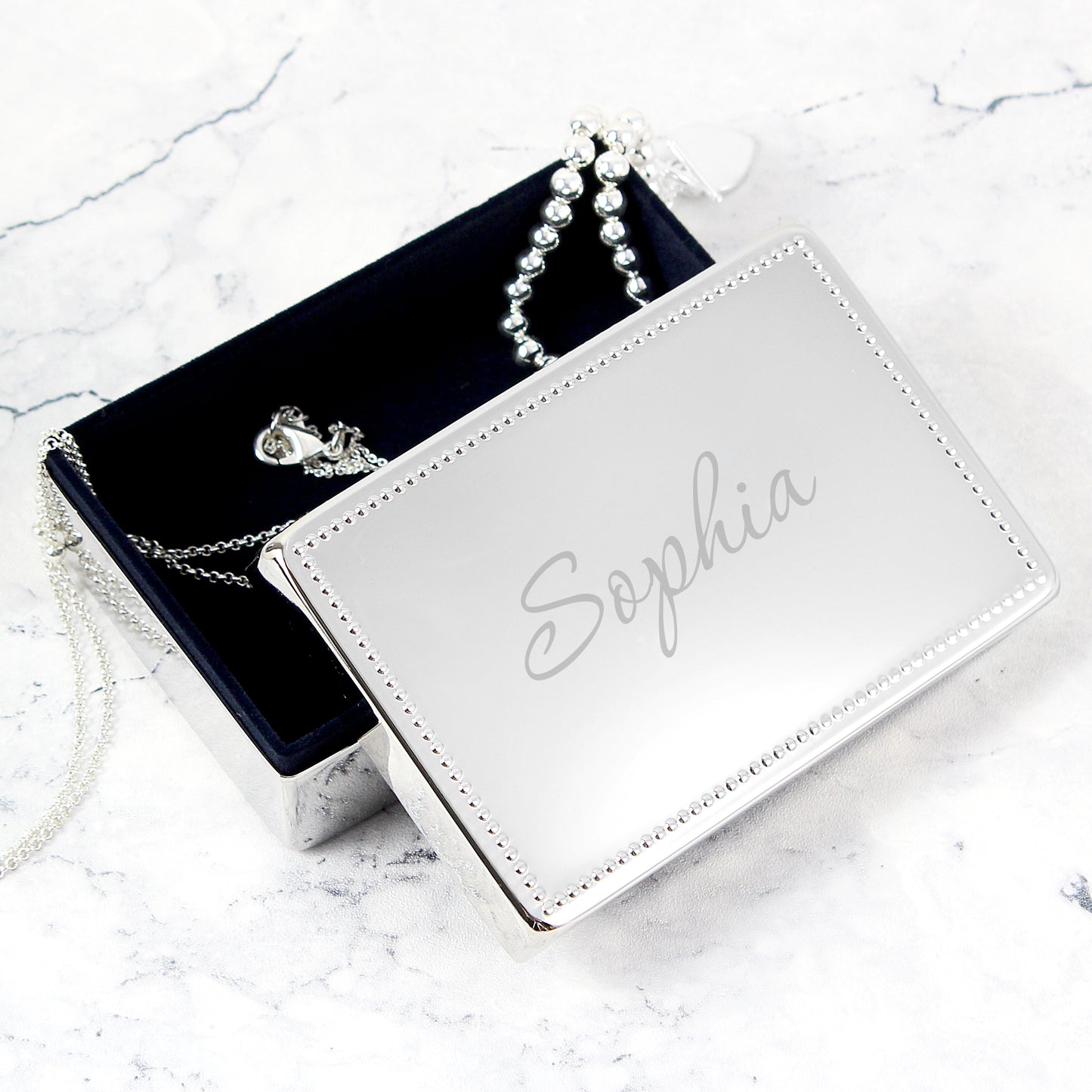 Jewellery Box with Customised Name Rectangular