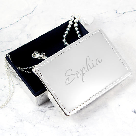 Jewellery Box with Customised Name Rectangular