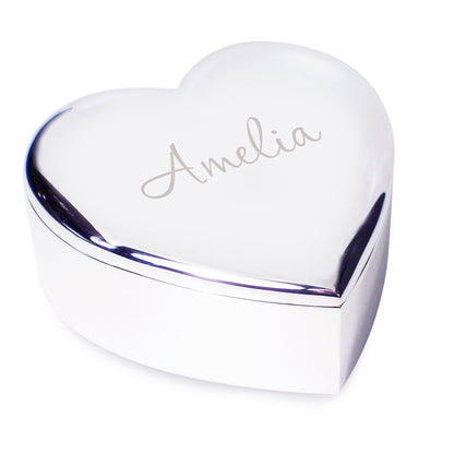 Personalised Name Only Heart Trinket Box Peach Bomb Fashion, Jewellery, Homeware & Gifts Trinket, Jewellery & Keepsake Boxes