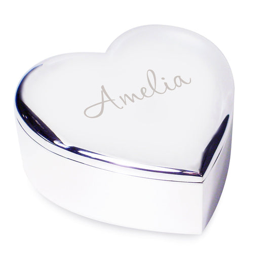 Personalised Name Only Heart Trinket Box Peach Bomb Fashion, Jewellery, Homeware & Gifts Trinket, Jewellery & Keepsake Boxes