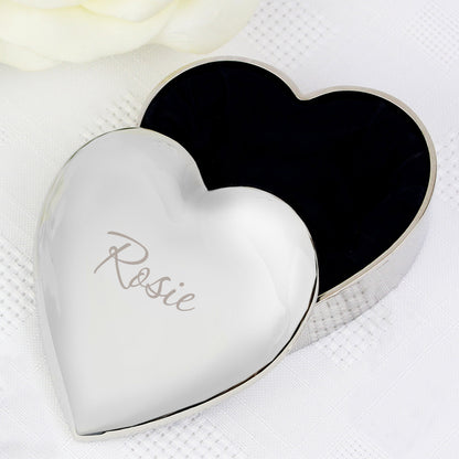 Personalised Name Only Heart Trinket Box Peach Bomb Fashion, Jewellery, Homeware & Gifts Trinket, Jewellery & Keepsake Boxes