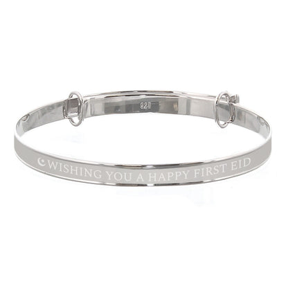 Personalised Eid Sterling Silver Childs Expanding Diamante Star Bracelet Peach Bomb Fashion, Jewellery, Homeware & Gifts Trinket, Jewellery & Keepsake Boxes