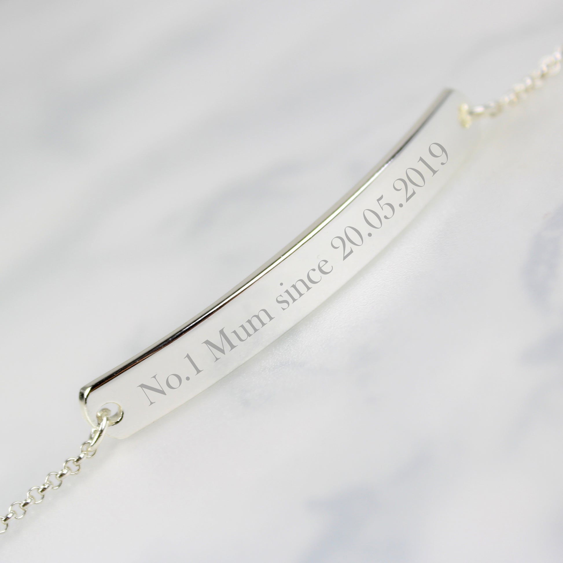silver bar id BRACELET gift for him her birthday anniversary birthday friendship wedding mother mum auntie girlfriend wife sister boyfriend husband 