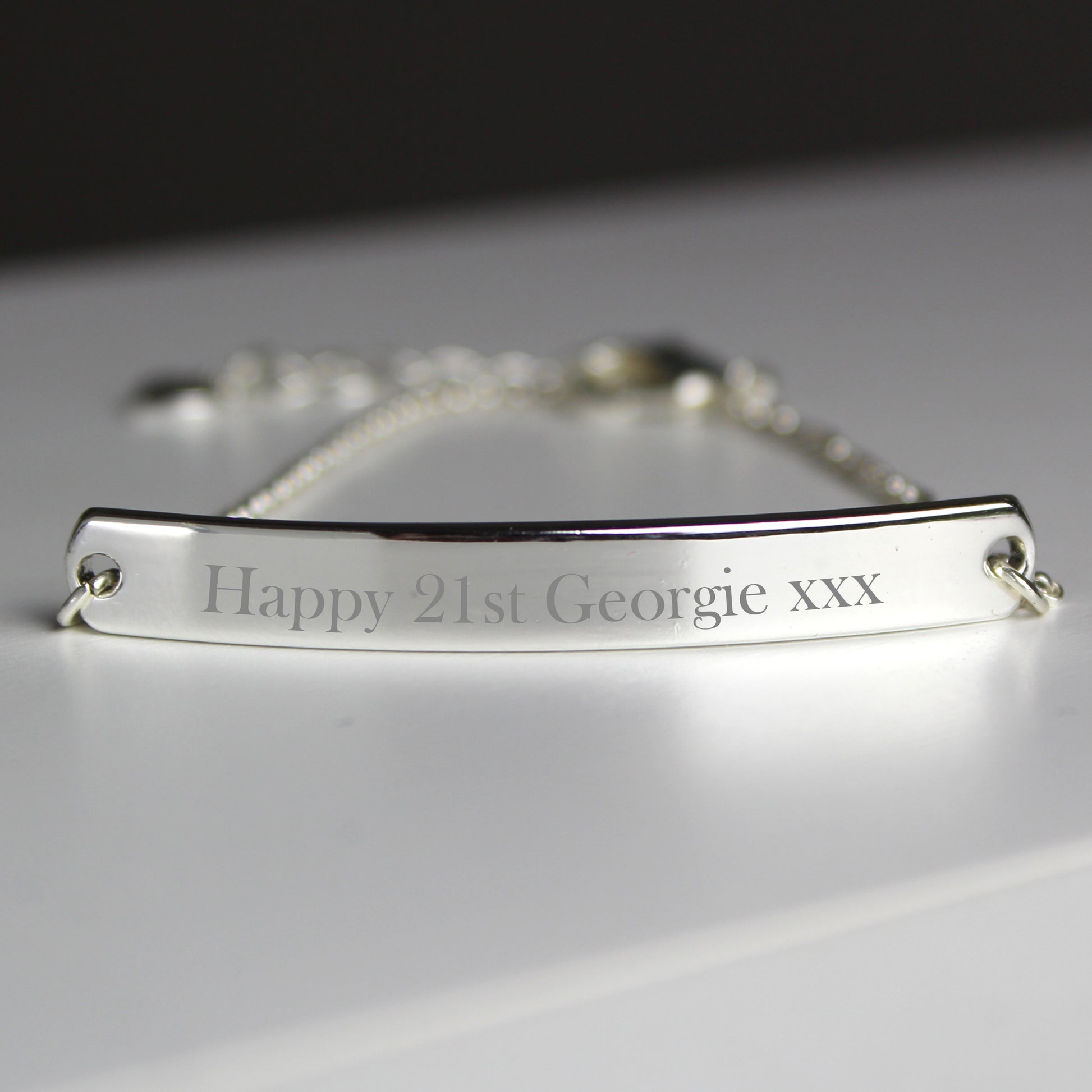 silver bar id BRACELET gift for him her birthday anniversary birthday friendship wedding mother mum auntie girlfriend wife sister boyfriend husband 