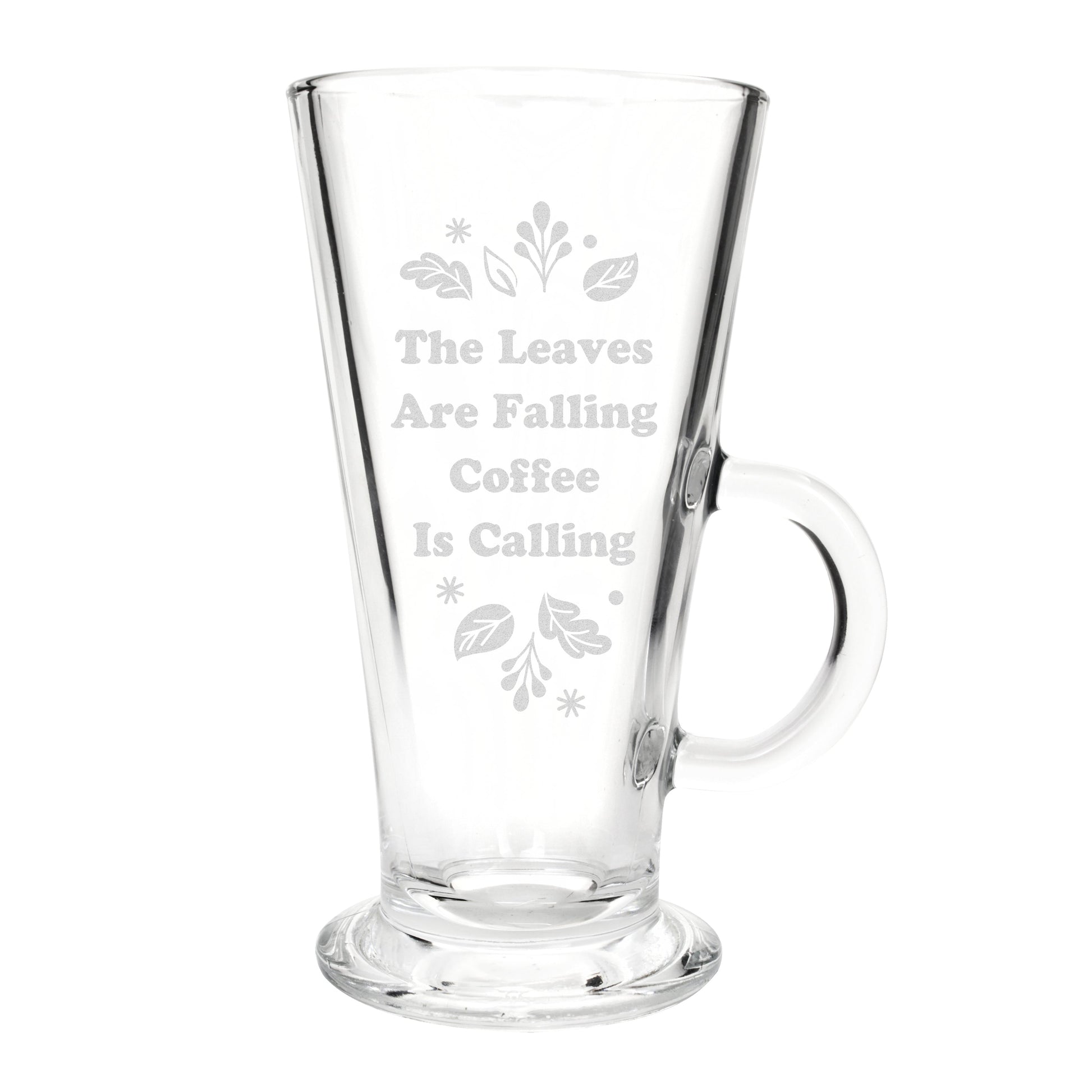 Personalised Autumn Latte Glass Peach Bomb Fashion, Jewellery, Homeware & Gifts Glasses & Barware