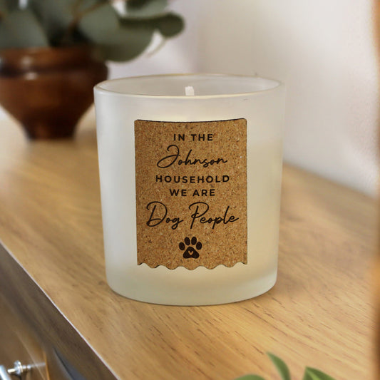 Personalised Paw Print Cork Label Candle Jar Peach Bomb Fashion, Jewellery, Homeware & Gifts Candles & Reed Diffusers
