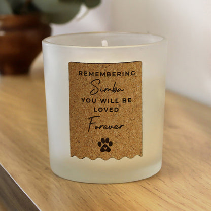 Personalised Paw Print Cork Label Candle Jar Peach Bomb Fashion, Jewellery, Homeware & Gifts Candles & Reed Diffusers