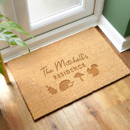 Personalised Pumpkin Rectangle Doormat Peach Bomb Fashion, Jewellery, Homeware & Gifts Doormats