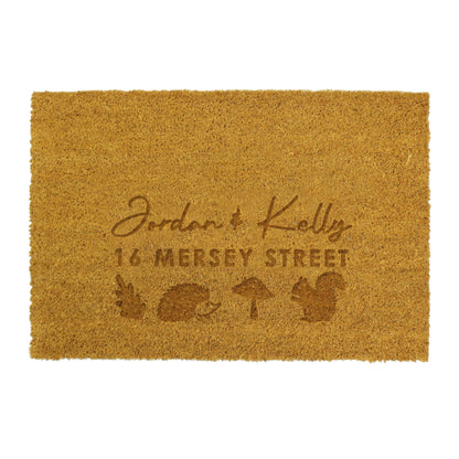 Personalised Pumpkin Rectangle Doormat Peach Bomb Fashion, Jewellery, Homeware & Gifts Doormats