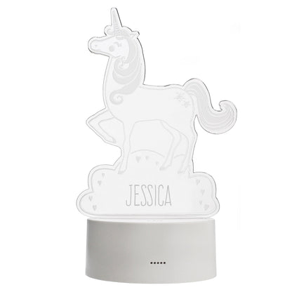 Personalised Unicorn LED Colour Changing Night Light Peach Bomb Fashion, Jewellery, Homeware & Gifts LED Lights, Candles & Decorations