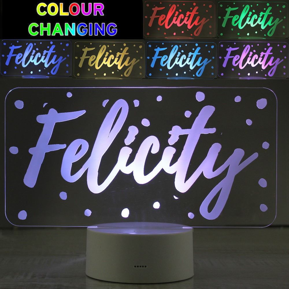 custom neon sign personalised name changing lights girls bedroom girl shed gift for her auntie sister daughter teenager
birthday 