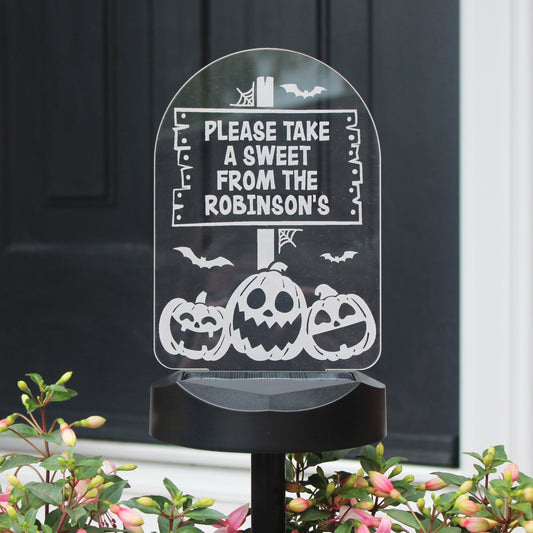 Personalised Pumpkin Patch Halloween Solar Light Peach Bomb Fashion, Jewellery, Homeware & Gifts LED Lights, Candles & Decorations