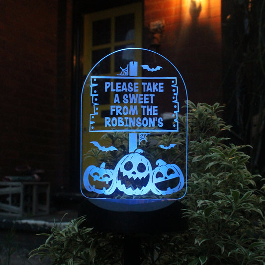 Personalised Pumpkin Patch Halloween Solar Light Peach Bomb Fashion, Jewellery, Homeware & Gifts LED Lights, Candles & Decorations