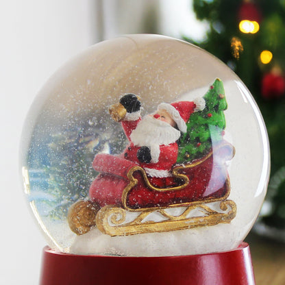 Personalised Musical Santa Globe Peach Bomb Fashion, Jewellery, Homeware & Gifts Ornaments
