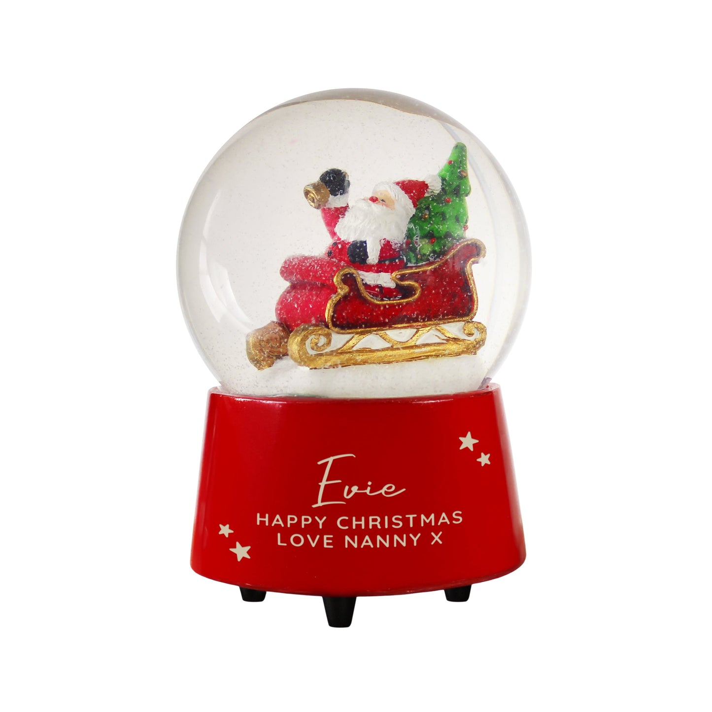 Personalised Musical Santa Globe Peach Bomb Fashion, Jewellery, Homeware & Gifts Ornaments