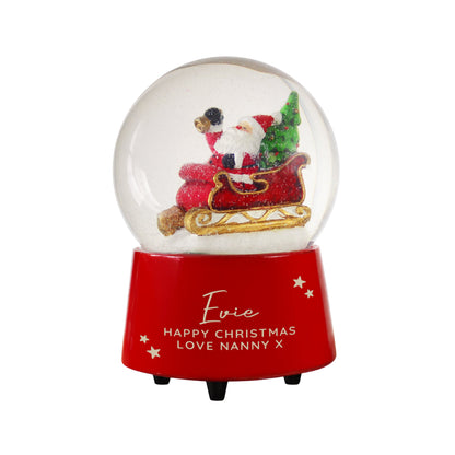 Personalised Musical Santa Globe Peach Bomb Fashion, Jewellery, Homeware & Gifts Ornaments