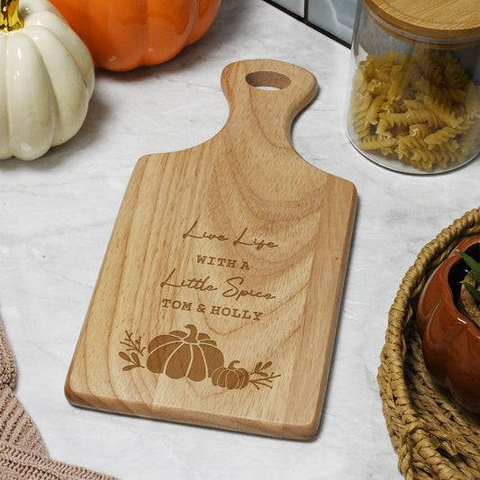 Personalised Pumpkin Paddle Chopping Board Peach Bomb Fashion, Jewellery, Homeware & Gifts Kitchen, Baking & Dining Gifts