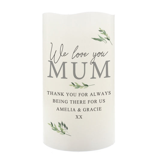 mothers day gift for mum woman special personalised candle LED wax love unique unusual step stepmum thankyou thank mother to me