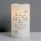 mothers day gift for mum woman special personalised candle LED wax love unique unusual step stepmum thankyou thank mother to me