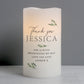 Personalised Botanical LED candle